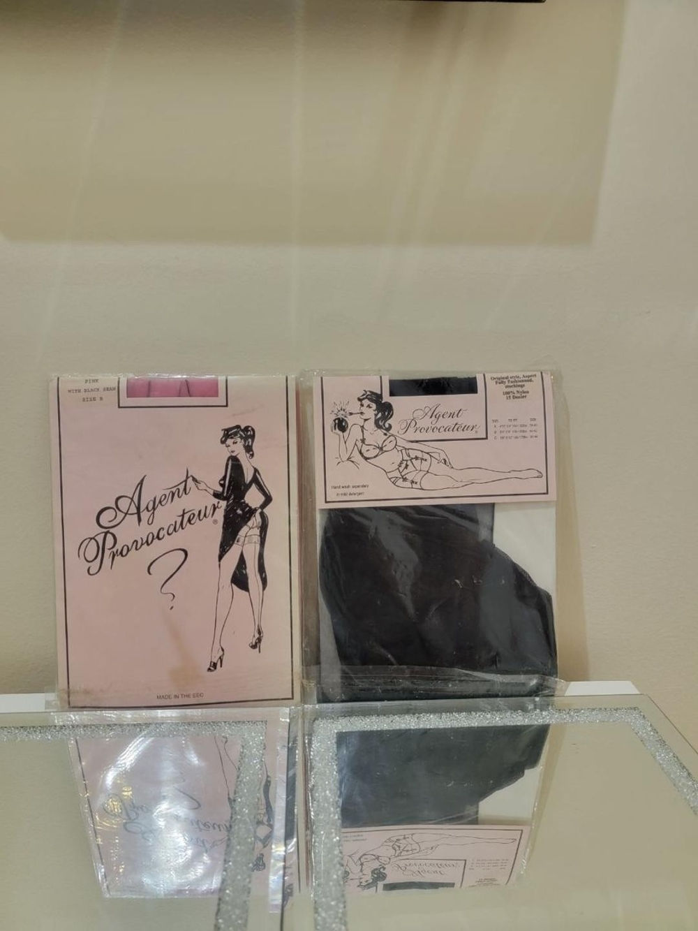 Agent Provocateur Black Vintage-Style Hosiery Pack Stock Size 40 - 42